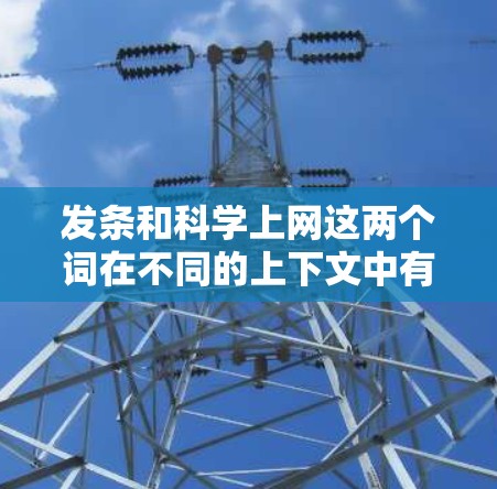 发条和科学上网这两个词在不同的上下文中有不同的含义和应用。以下是对这两个词的详细解释和结合的可能性