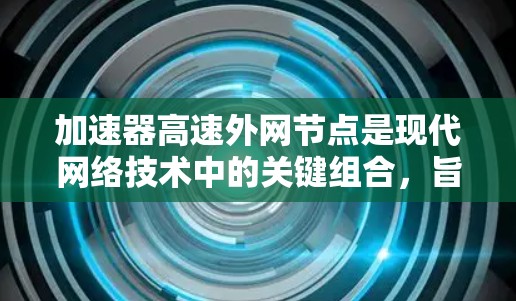 加速器高速外网节点是现代网络技术中的关键组合，旨在提升网络性能。以下是其详细解释