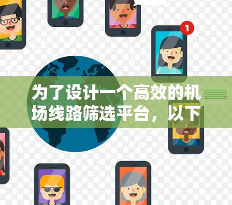 为了设计一个高效的机场线路筛选平台，以下是一个详细的解决方案，涵盖用户的主要需求和潜在的需求