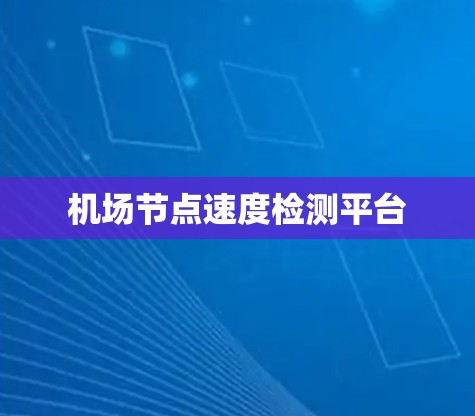 机场节点速度检测平台