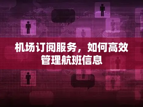 机场订阅服务，如何高效管理航班信息