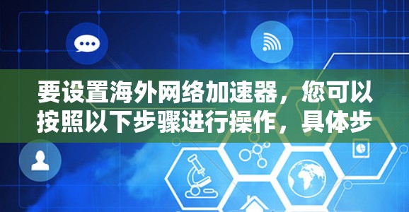 要设置海外网络加速器，您可以按照以下步骤进行操作，具体步骤可能因设备和平台而异