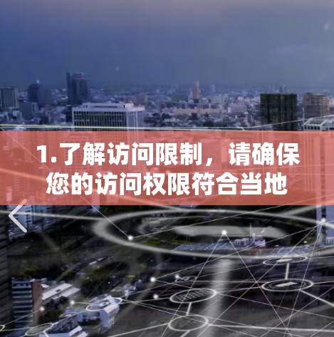 1.了解访问限制，请确保您的访问权限符合当地法律法规，避免访问未经允许的网站或服务