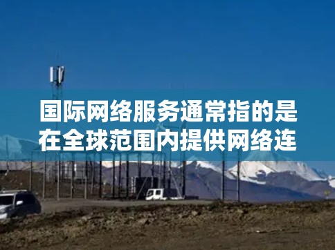 国际网络服务通常指的是在全球范围内提供网络连接的网络产品和服务。这些服务可以包括但不限于