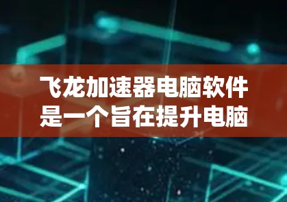 飞龙加速器电脑软件是一个旨在提升电脑性能的工具，提供了多种功能以优化系统和文件管理。以下是对该软件的详细介绍