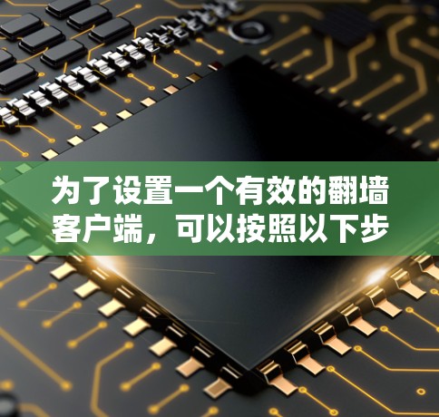 为了设置一个有效的翻墙客户端，可以按照以下步骤进行