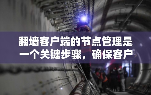 翻墙客户端的节点管理是一个关键步骤,确保客户端的稳定性和安全性。以下是对节点管理的关键步骤的详细说明 翻墙客户端的节点管理是一个关键步骤,确保客户端的稳定性和安全性。以下是对节点管理的关键步骤的详细说明
