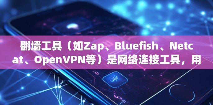 翻墙工具（如Zap、Bluefish、Netcat、OpenVPN等）是网络连接工具，用于在互联网上访问其他服务器或IP地址。以下是对这些工具真实体验的总结