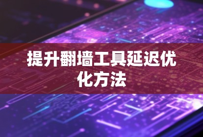 提升翻墙工具延迟优化方法