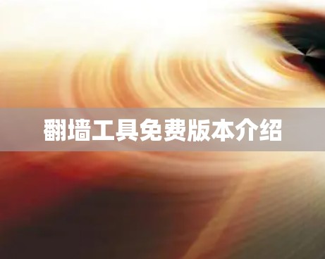 翻墙工具免费版本介绍