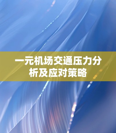 一元机场交通压力分析及应对策略