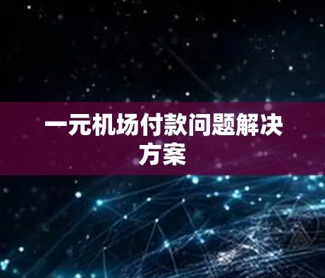 一元机场付款问题解决方案