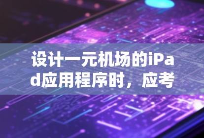 设计一元机场的iPad应用程序时，应考虑以下几个关键步骤