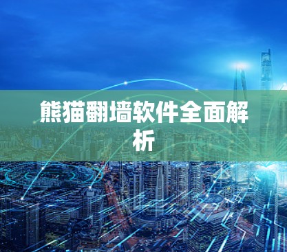 熊猫翻墙软件全面解析