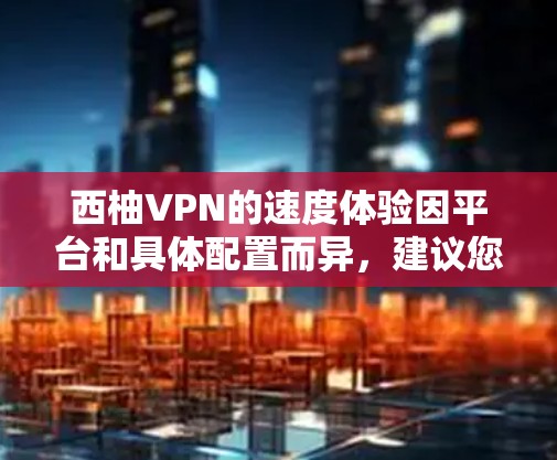 西柚VPN的速度体验因平台和具体配置而异，建议您根据自己的设备选择最佳的连接方式。以下是一些常见的VPN连接方式及其速度建议