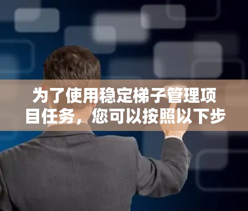 为了使用稳定梯子管理项目任务，您可以按照以下步骤进行